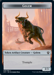 Golem (026) // Thopter Double-Sided Token [Commander 2021 Tokens] | North Valley Games