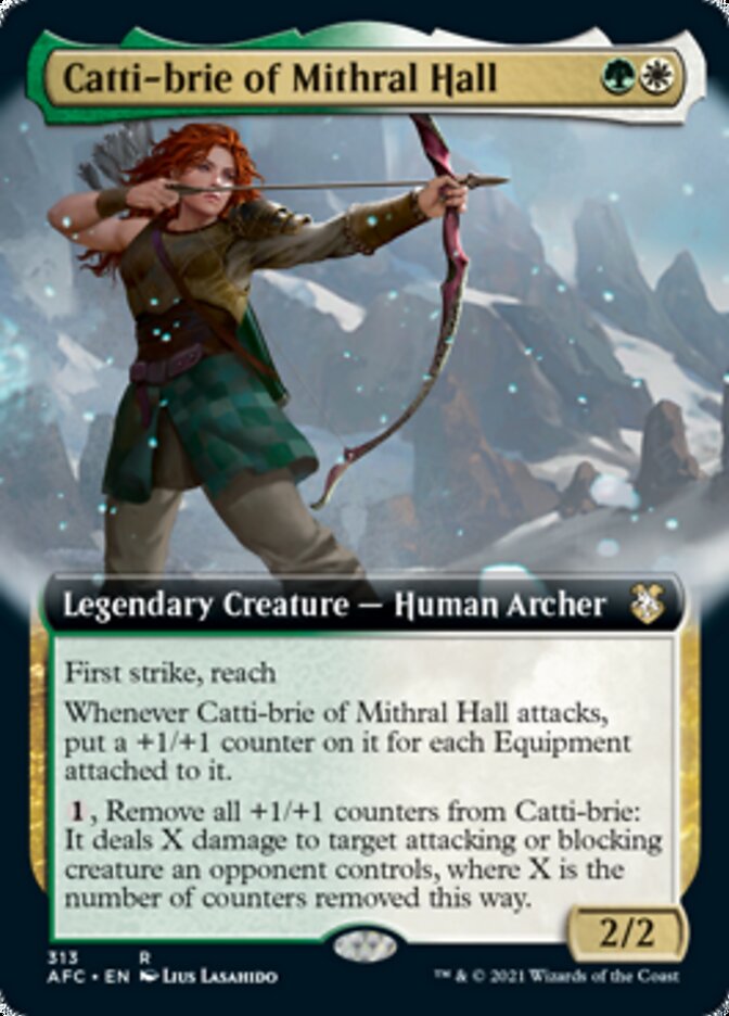 Catti-brie of Mithral Hall (Extended Art) [Dungeons & Dragons: Adventures in the Forgotten Realms Commander] | North Valley Games