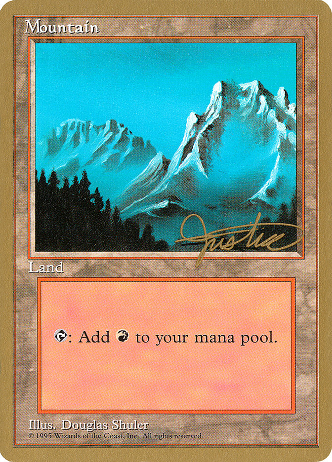 Mountain (mj374) (Mark Justice) [Pro Tour Collector Set] | North Valley Games