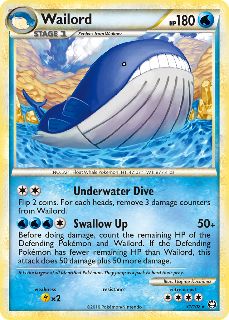 Wailord (31/102) [HeartGold & SoulSilver: Triumphant] | North Valley Games