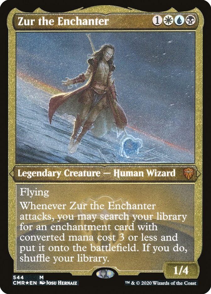 Zur the Enchanter (Etched) [Commander Legends] | North Valley Games
