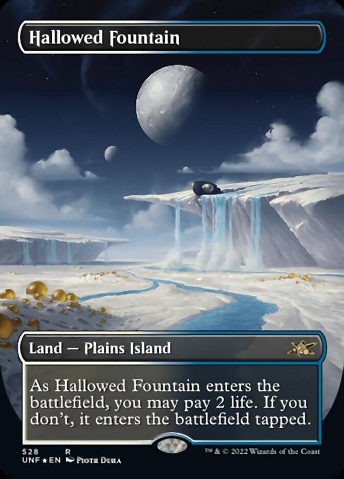 Hallowed Fountain (Borderless) (Galaxy Foil) [Unfinity] | North Valley Games