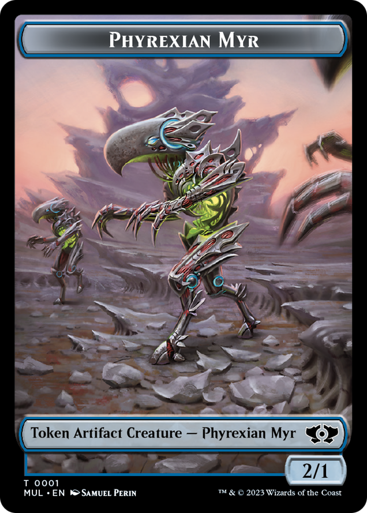 Phyrexian Myr // Knight Double-Sided Token [March of the Machine Tokens] | North Valley Games