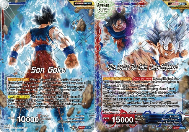 Son Goku // Ultra Instinct Son Goku, Limits Surpassed (BT9-100) [Universal Onslaught] | North Valley Games