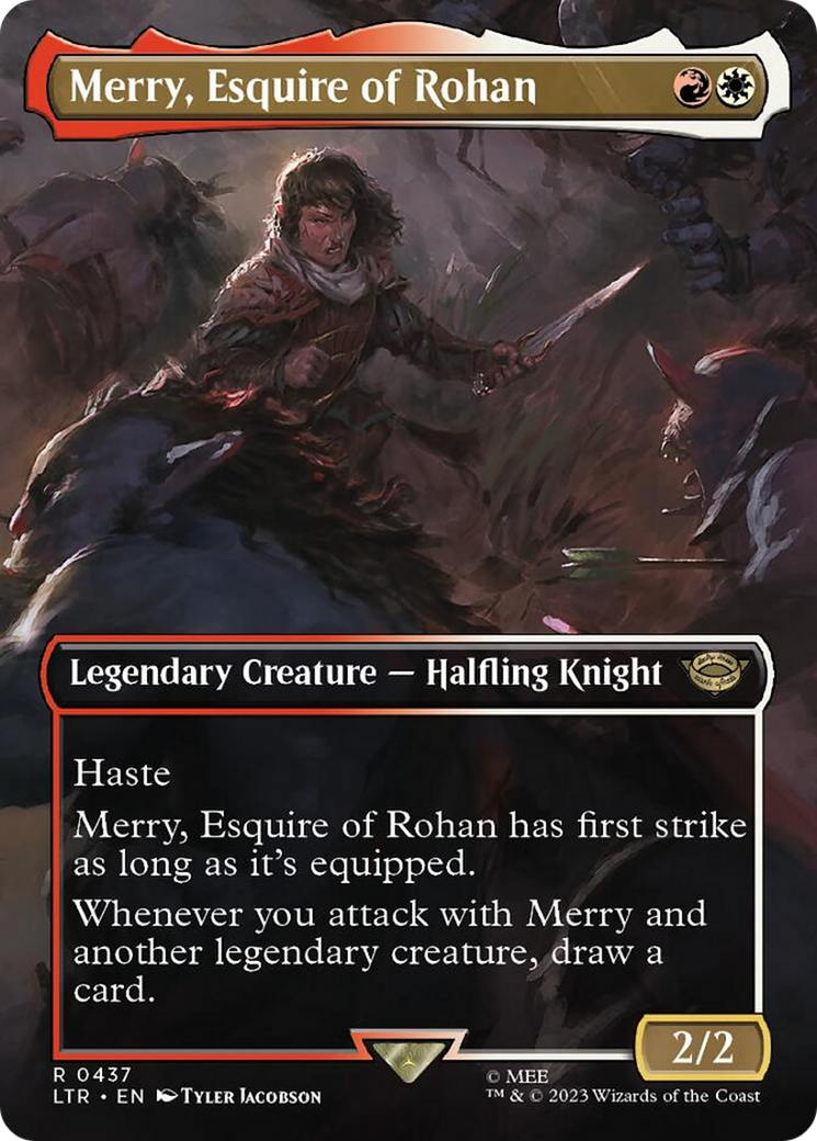 Merry, Esquire of Rohan (Borderless Alternate Art) [The Lord of the Rings: Tales of Middle-Earth] | North Valley Games