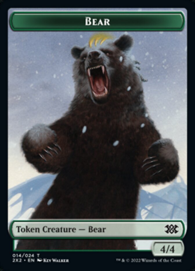 Bear // Monk Double-Sided Token [Double Masters 2022 Tokens] | North Valley Games