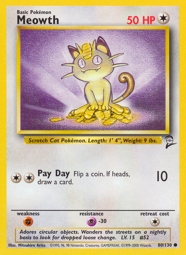 Meowth (80/130) [Base Set 2] | North Valley Games