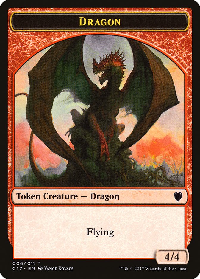 Cat Dragon // Dragon (006) Double-Sided Token [Commander 2017 Tokens] | North Valley Games