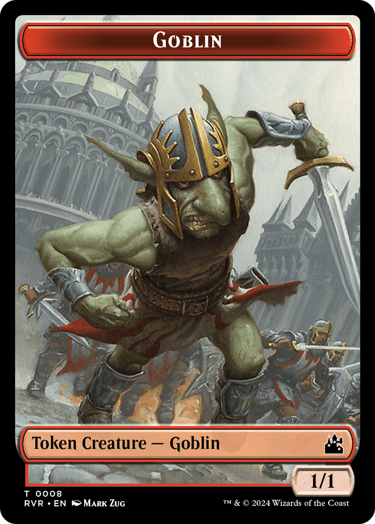 Goblin (0008) // Rhino Double-Sided Token [Ravnica Remastered Tokens] | North Valley Games