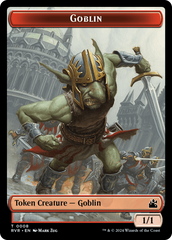 Goblin (0008) // Beast Double-Sided Token [Ravnica Remastered Tokens] | North Valley Games