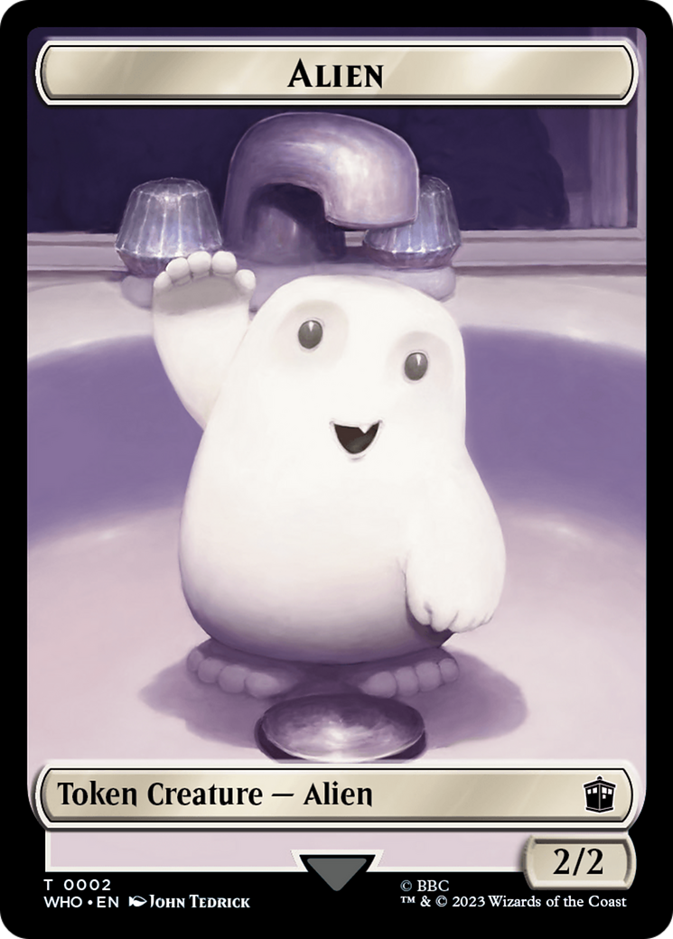 Alien // Food (0025) Double-Sided Token [Doctor Who Tokens] | North Valley Games