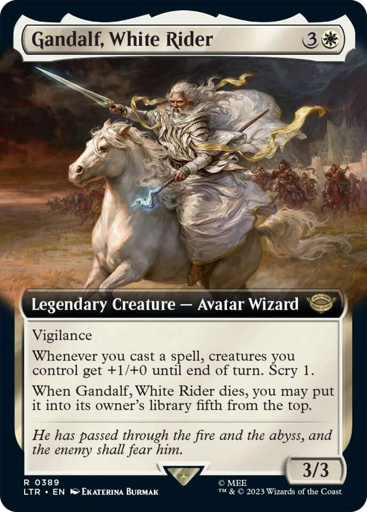 Gandalf, White Rider (Extended Art) [The Lord of the Rings: Tales of Middle-Earth] | North Valley Games