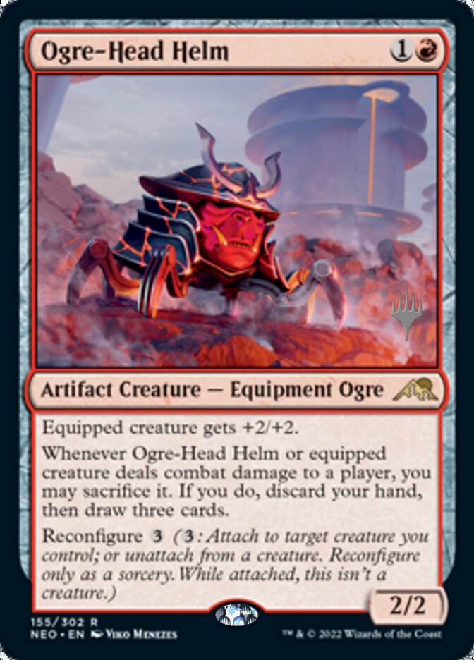 Ogre-Head Helm (Promo Pack) [Kamigawa: Neon Dynasty Promos] | North Valley Games