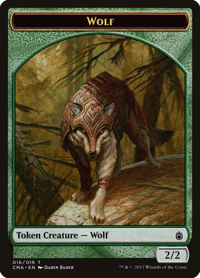 Wolf Token (016/019) [Commander Anthology Tokens] | North Valley Games