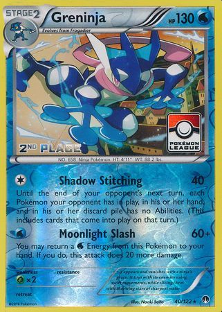Greninja (40/122) (League Promo 2nd Place) [XY: BREAKpoint] | North Valley Games