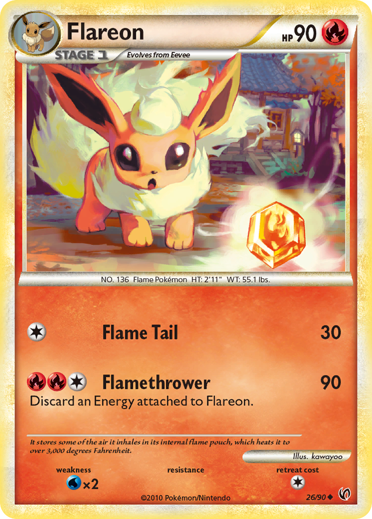Flareon (26/90) [HeartGold & SoulSilver: Undaunted] | North Valley Games