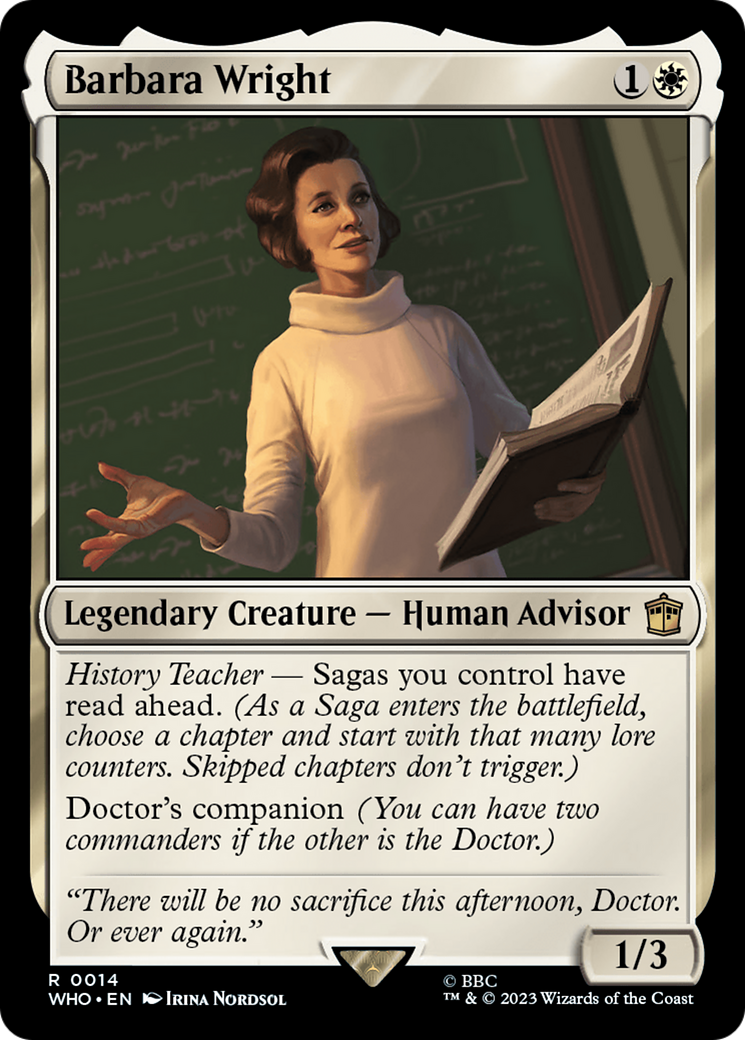 Barbara Wright [Doctor Who] | North Valley Games