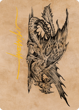 Ancient Brass Dragon Art Card (49) (Gold-Stamped Signature) [Commander Legends: Battle for Baldur's Gate Art Series] | North Valley Games