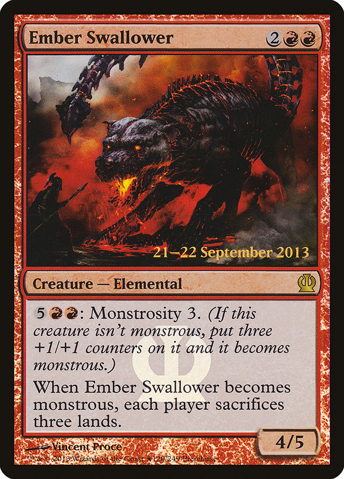 Ember Swallower [Theros Prerelease Promos] | North Valley Games