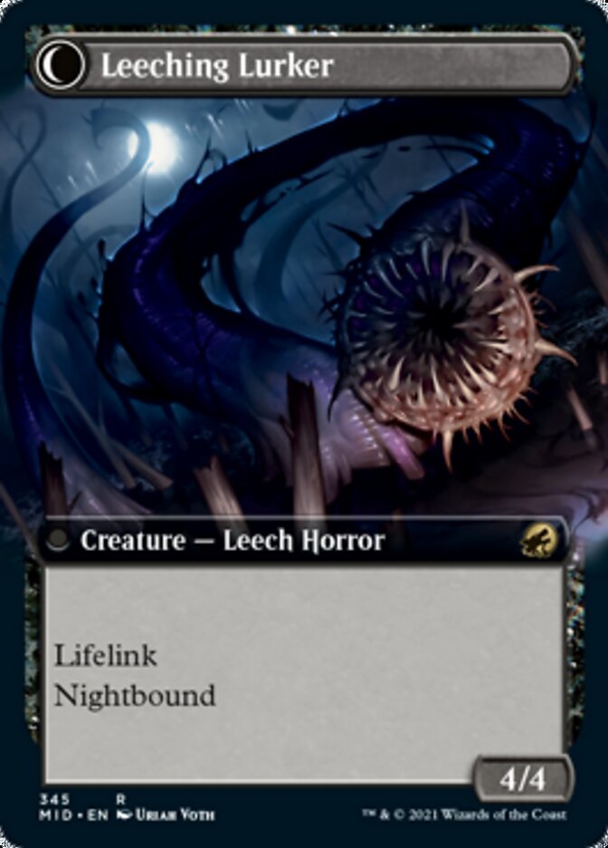Curse of Leeches // Leeching Lurker (Extended Art) [Innistrad: Midnight Hunt] | North Valley Games