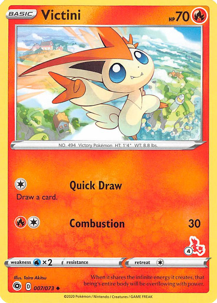 Victini (007/073) (Cinderace Stamp #4) [Battle Academy 2022] | North Valley Games