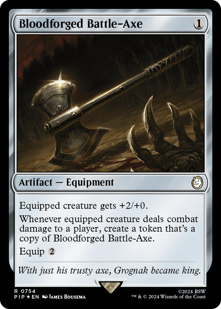 Bloodforged Battle-Axe (Surge Foil) [Fallout] | North Valley Games