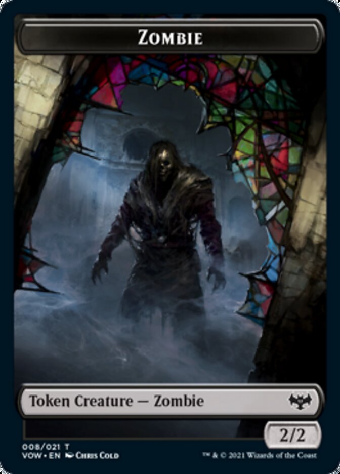 Zombie (008) // Human Soldier Double-Sided Token [Innistrad: Crimson Vow Tokens] | North Valley Games