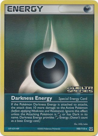 Darkness Energy (103/113) (Stamped) [EX: Delta Species] | North Valley Games