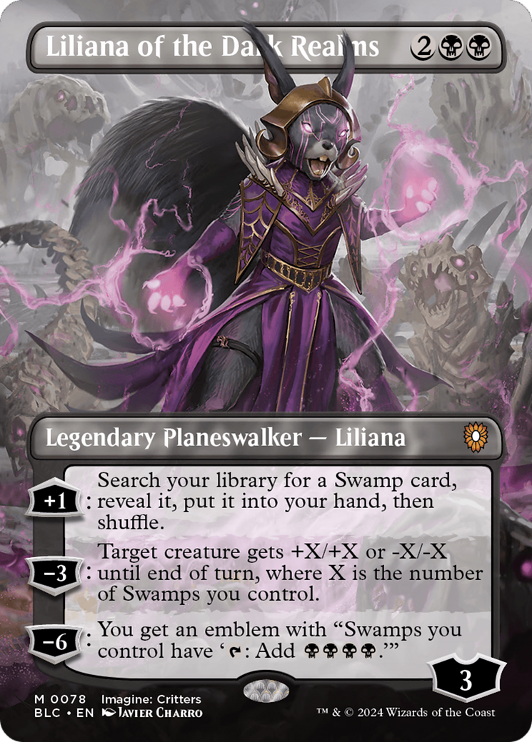 Liliana of the Dark Realms (Borderless) [Bloomburrow Commander] | North Valley Games