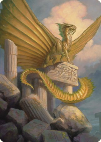 Ancient Gold Dragon Art Card (05) [Commander Legends: Battle for Baldur's Gate Art Series] | North Valley Games