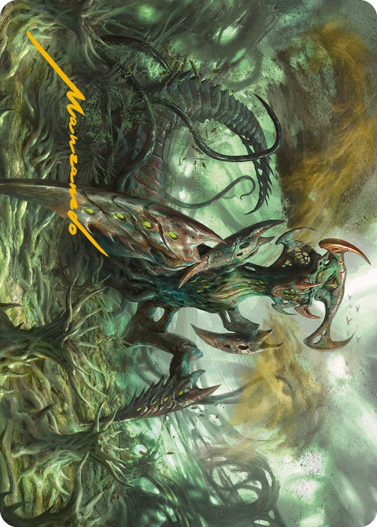 Zopandrel, Hunger Dominus Art Card (Gold-Stamped Signature) [Phyrexia: All Will Be One Art Series] | North Valley Games
