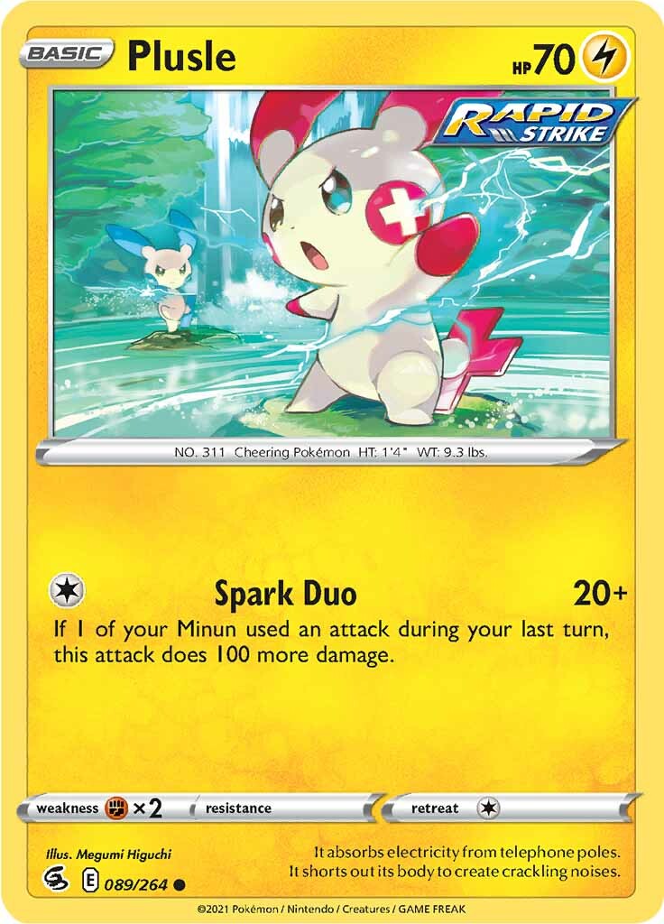 Plusle (089/264) [Sword & Shield: Fusion Strike] | North Valley Games