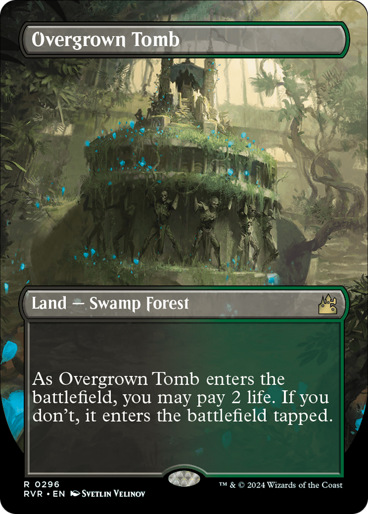 Overgrown Tomb (Borderless) [Ravnica Remastered] | North Valley Games