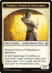 Temmet, Vizier of Naktamun // Zombie Double-Sided Token [Amonkhet Tokens] | North Valley Games