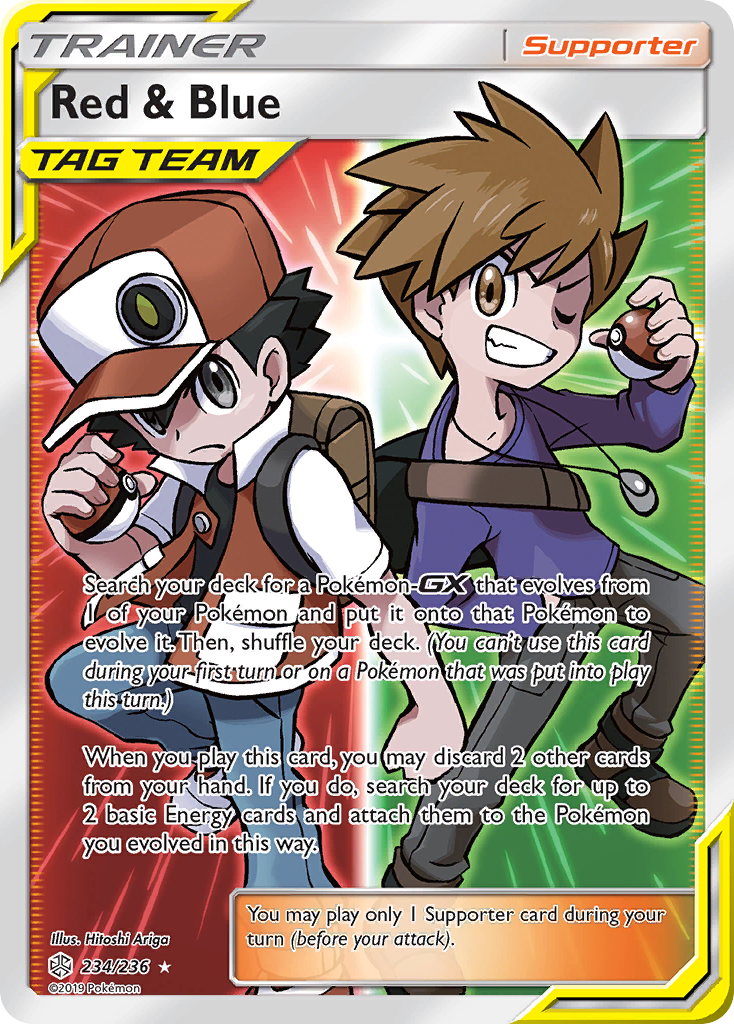 Red & Blue (234/236) [Sun & Moon: Cosmic Eclipse] | North Valley Games