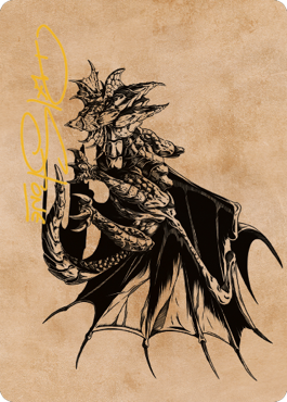 Ancient Copper Dragon Art Card (52) (Gold-Stamped Signature) [Commander Legends: Battle for Baldur's Gate Art Series] | North Valley Games