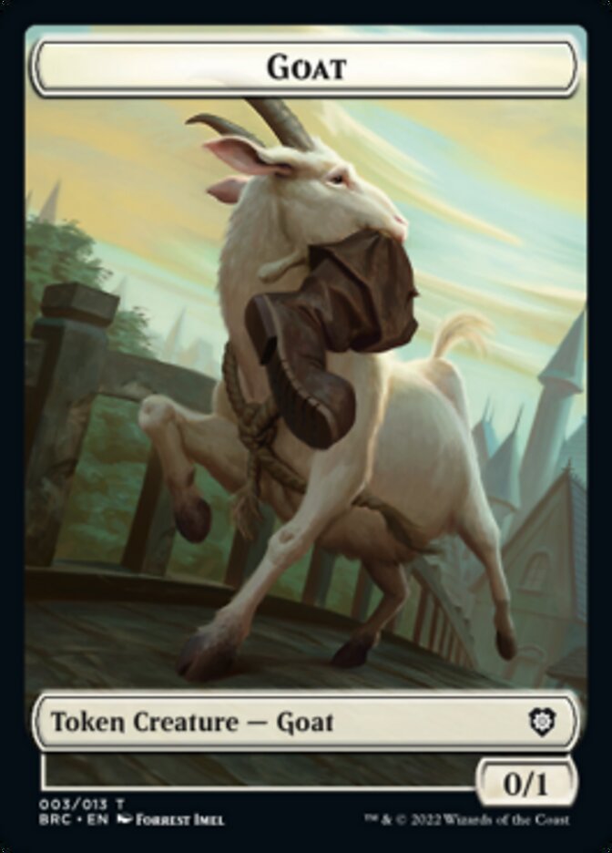 Construct (008) // Goat Double-Sided Token [The Brothers' War Commander Tokens] | North Valley Games