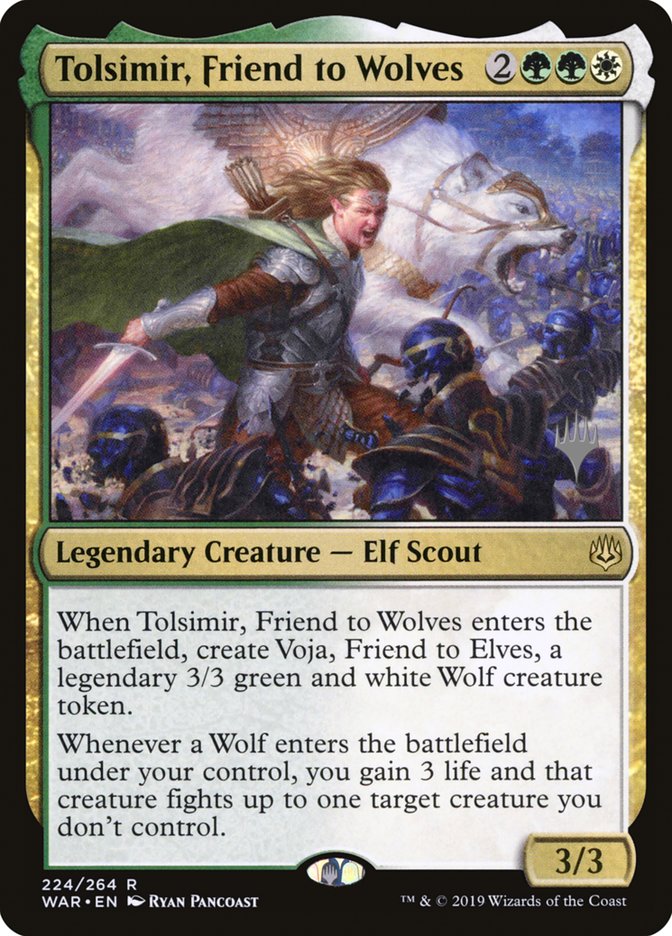 Tolsimir, Friend to Wolves (Promo Pack) [War of the Spark Promos] | North Valley Games