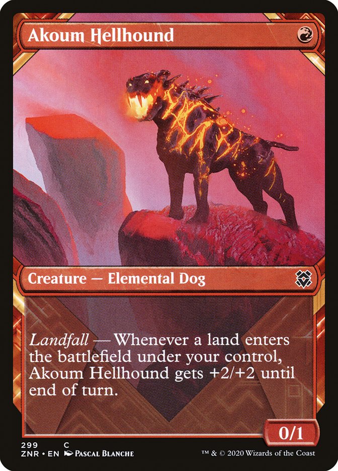 Akoum Hellhound (Showcase) [Zendikar Rising] | North Valley Games