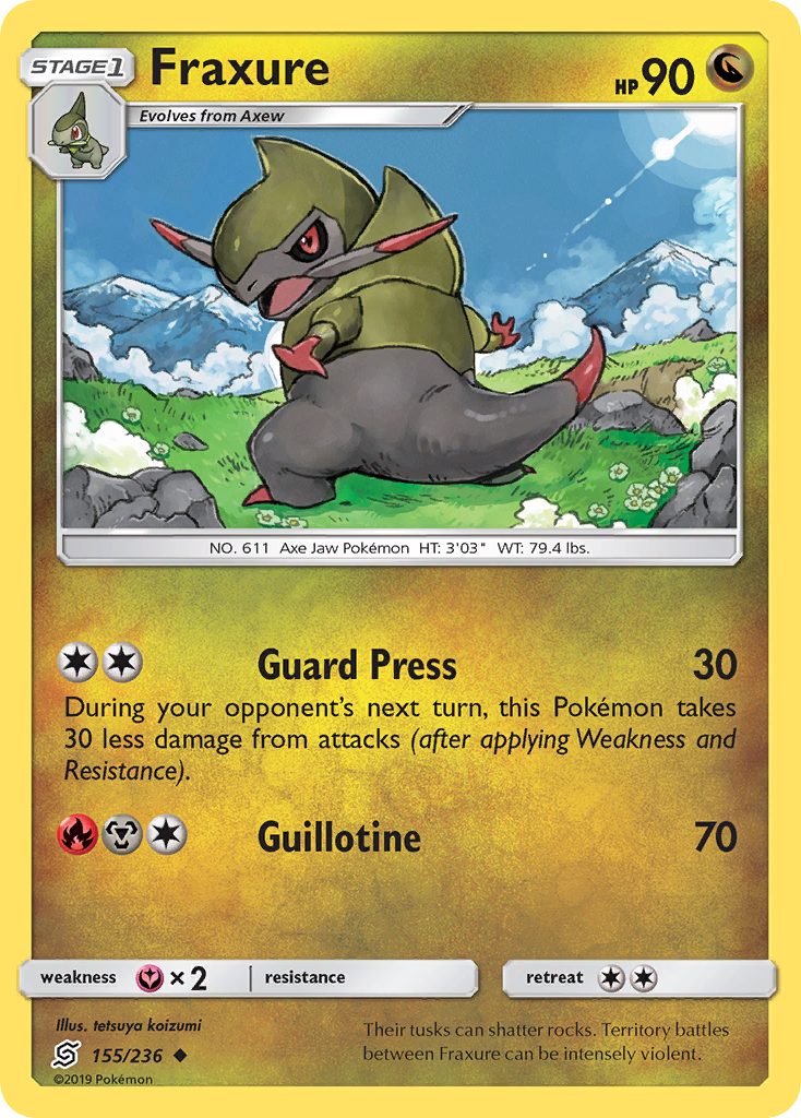 Fraxure (155/236) [Sun & Moon: Unified Minds] | North Valley Games