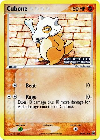 Cubone (60/113) (Stamped) [EX: Delta Species] | North Valley Games