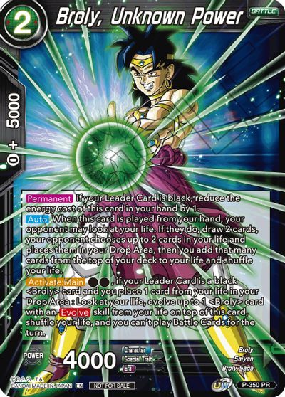 Broly, Unknown Power (P-350) [Tournament Promotion Cards] | North Valley Games