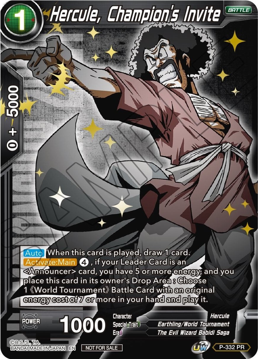 Hercule, Champion's Invite (Gold Stamped) (P-332) [Tournament Promotion Cards] | North Valley Games