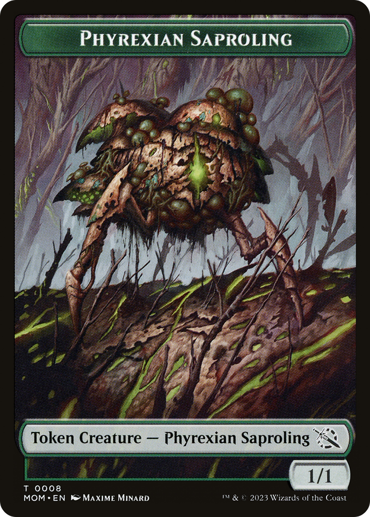 Monk // Phyrexian Saproling Double-Sided Token [March of the Machine Tokens] | North Valley Games