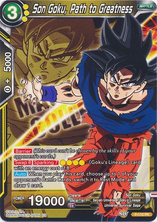 Son Goku, Path to Greatness (P-115) [Magnificent Collection Forsaken Warrior] | North Valley Games