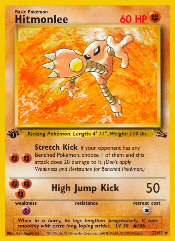 Hitmonlee (22/62) [Fossil 1st Edition] | North Valley Games