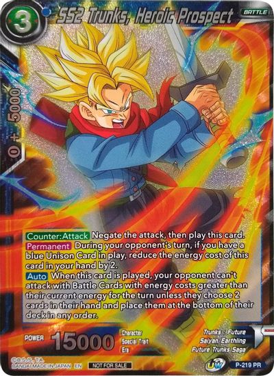 SS2 Trunks, Heroic Prospect (Player's Choice) (P-219) [Promotion Cards] | North Valley Games