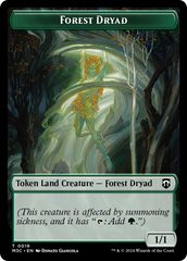 Forest Dryad (Ripple Foil) // Emblem - Vivien Reid Double-Sided Token [Modern Horizons 3 Commander Tokens] | North Valley Games