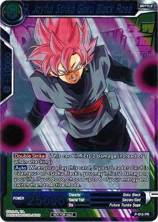 Joyful Strike Goku Black Rose (Metallic Foil) (Event Pack 2018) (P-015) [Promotion Cards] | North Valley Games