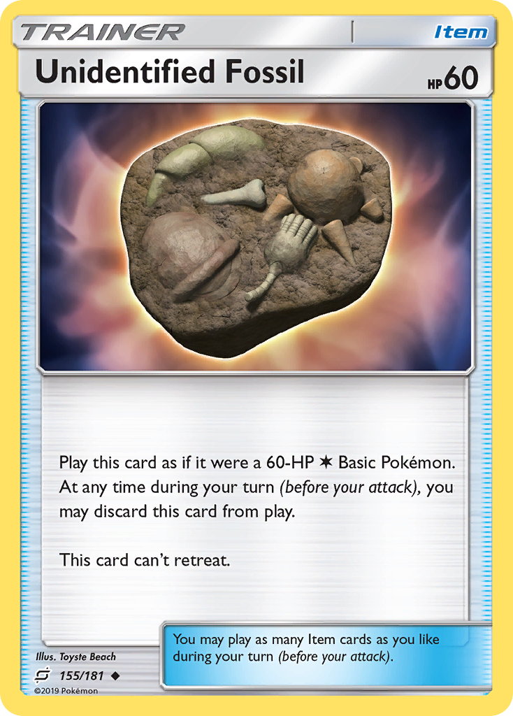 Unidentified Fossil (155/181) [Sun & Moon: Team Up] | North Valley Games